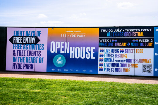 British Summer Time - BST Hyde Park World-Famous Music Festival Open House Festival Program, American Express, Hyde Park, London, England, UK - June 2026