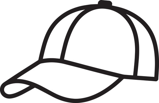 Baseball cap icon, outline style