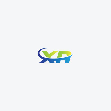 letters xa text logo design vector