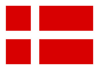 Obraz premium PNG Danish flag with white cross on transparent background