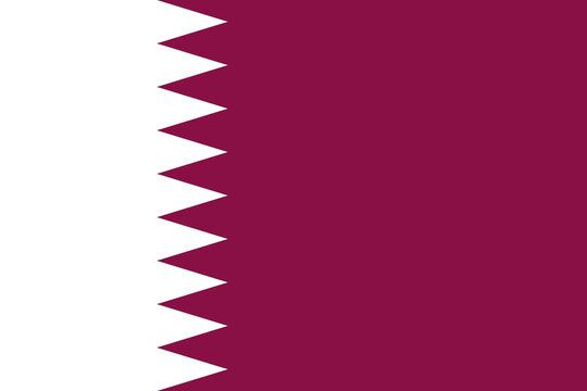 Qatar flag maroon white zigzag vector