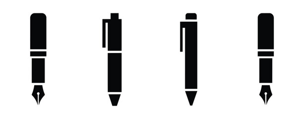 Obraz premium Fountain Pen Writing Instruments Featuring Elegant Pens, Calligraphy Tools, and Stationery Supplies for Creative and Office Design
