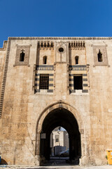 Naklejka premium Citadel of Aleppo Main Gate Entrance Syria