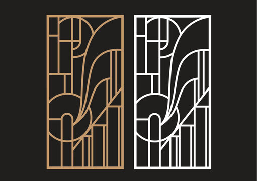 Art Deco Abstract Laser Cut Panel Vector Design