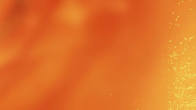 Abstract 4K textured film burn background with orange fog effect