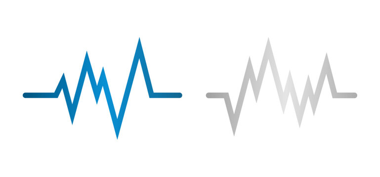 Heartbeat pulse line with healthy and flatline ekg, colorful flat illustration