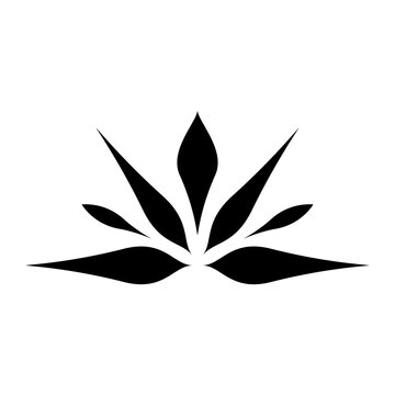 PNG Minimalist black leaf design on transparent background