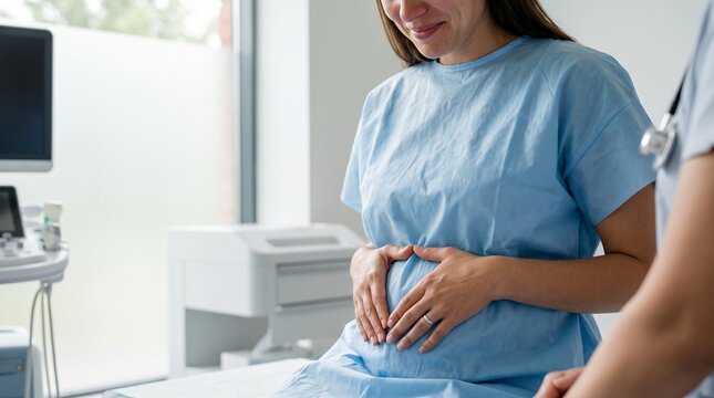 Embryo Transfer Preparation at Fertility Clinic with Patient Awaiting IVF Reproductive Treatment