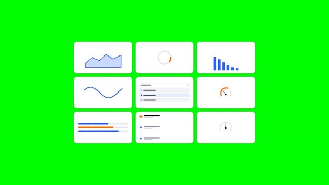 Motion Analytics Dashboard Showing Dynamic Graphs and Data Visualizations in a Modern Office Environment.