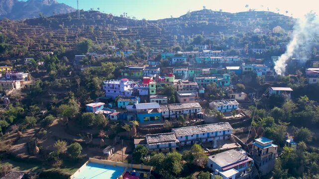 Remote Village of Pauri Garhwal Uttarakhand india 
