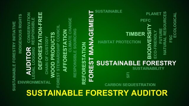 Sustainable Forestry Auditor Word Cloud