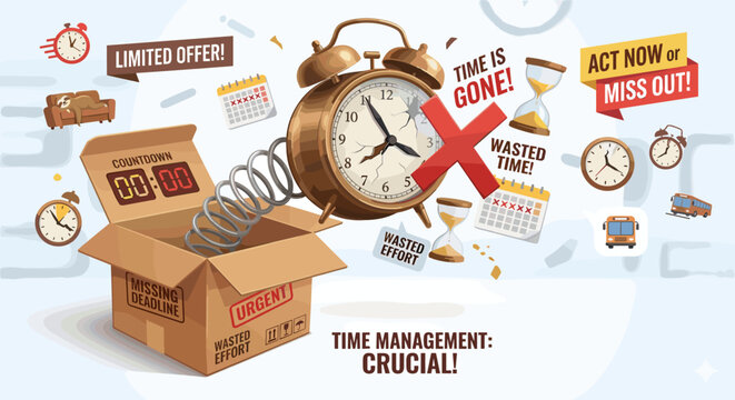 Time management is crucial for success, avoid wasted effort and missed deadlines