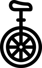 Simple Unicycle Icon Line Art Vector Graphic © Sugar