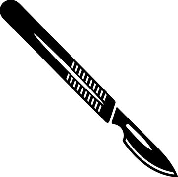 Surgical scalpel line icon for medical procedures