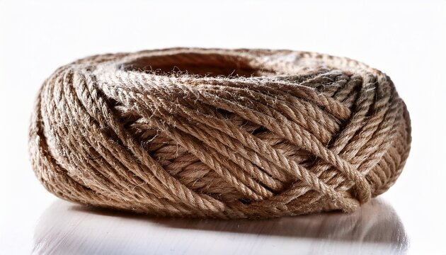 spool of natural jute or hemp rope