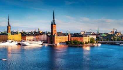 Fototapeta premium stockholm city skyline mariaberget area sweden
