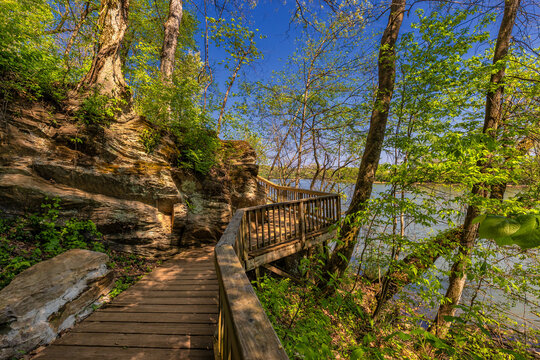 Ijams Public Park along the Tennessee River in Knoxville, Tennessee.