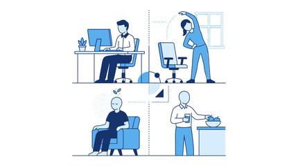 Fototapeta premium People in office settings working.