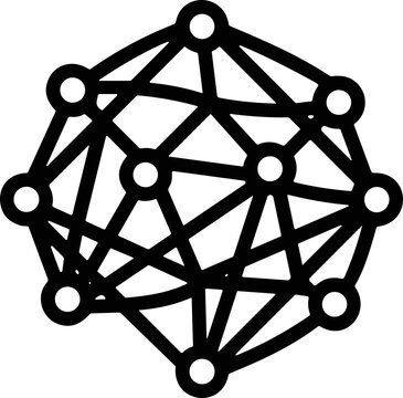 Abstract network structure with interconnected nodes and lines, representing data or connections