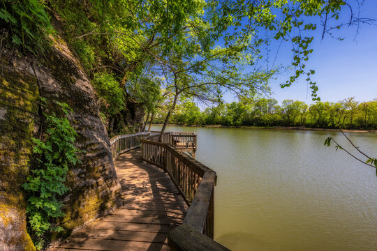 Ijams Public Park along the Tennessee River in Knoxville, Tennessee.