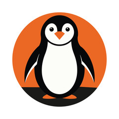 Fototapeta premium Minimalist Penguin Icon Vector Illustration