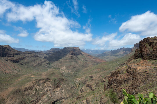 View from the Mirador astronomico de la Degollada de las Yeguas in Gran Canaria