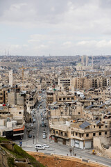 Obraz premium Aleppo Old City from Citadel with War Damage Syria