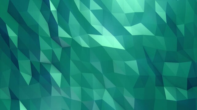 Abstract teal low poly geometric background with faceted polygon shapes