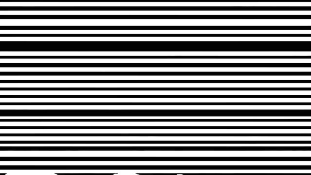 Abstract Black Horizontal Parallel Lines Pattern Texture Isolated White Background