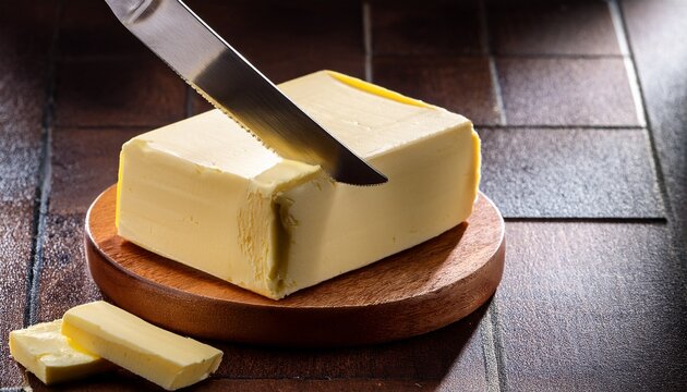 knife cutting the butter