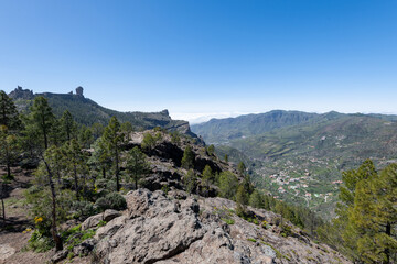 Fototapeta premium Landscape photo of Roque Nublo in Gran Canaria