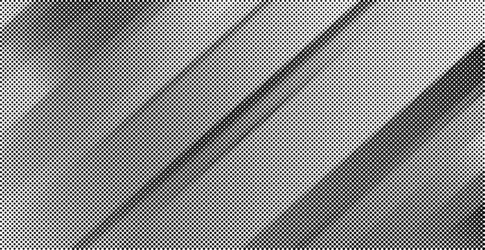 Abstract halftone vector background for overlay texture with dynamic diagonal gradient lines and dots pattern. Monochrome geometric texture stamp for overlay. Vector halftone background