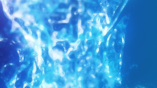 Abstract blue plasma texture with fluid cosmic forms