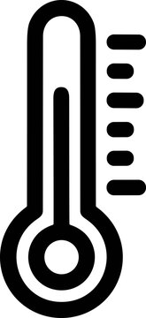 Thermometer icon, temperature measurement, weather forecast, heat and cold symbol