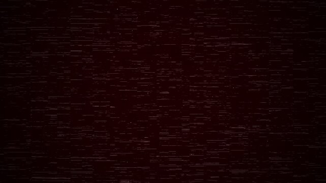 Horror analog glitch overlay effect with horizontal static noise on a dark red background
