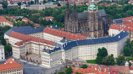 Naklejka premium Prague Castle, Prague, Czech Republic, aerial drone view