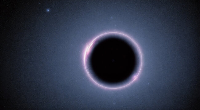 Agujero negro masivo absorbiendo la luz en el centro del universo