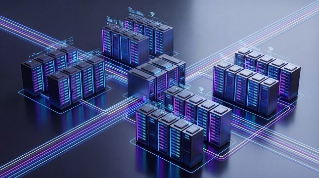 Isometric cloud data server datacenter hardware nodes
