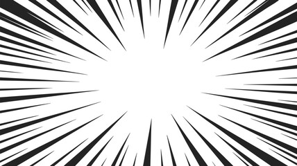 Naklejka premium Black Speed Lines Burst on White Background explosion