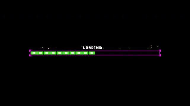 Motion of Loading Bar Progression in Digital Interface with Dynamic Animation.