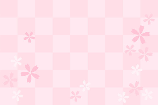 Cherry blossoms and curved background. Pink Pop Cherry Blossom Background