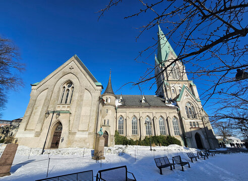 Beautiful photos of Kristiansand, Norway, featuring the sea, panoramic views, Bergen, and churches, taken on a beautiful, sunny winter day