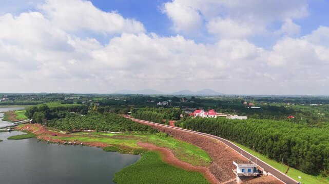 Exploring Ho Bau Can area in Dong Nai, Vietnam with aerial views