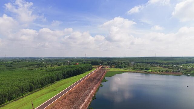 Discover Ho Bau Can in Dong Nai Vietnam with views of the water and land