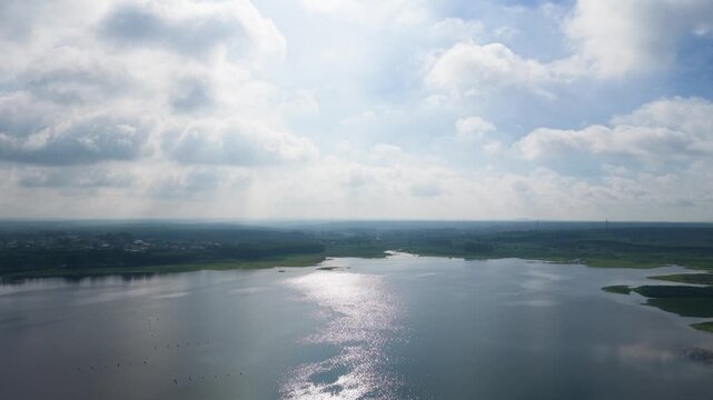 Explore Ho Cau Moi in Dong Nai, Vietnam from above during daytime hours