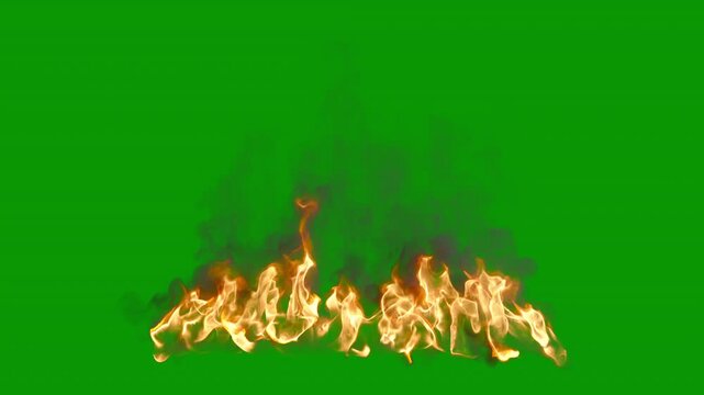 Seamless loops of realistic flames and smoke, dense and opaque fire with green screen transparency, 2 speeds, 4k 30p, make it whatever duration you'd like