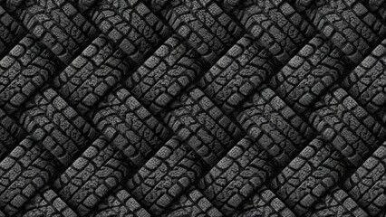 Fototapeta premium Dark Textured Stone Wall Pattern