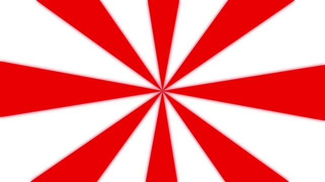 Red and white sunburst radial background, animation, retro comic, style motion