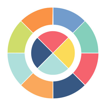 Flat design color wheel vector