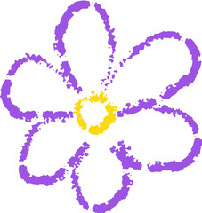 Obraz premium Flower Scribble Kid Style Doodle